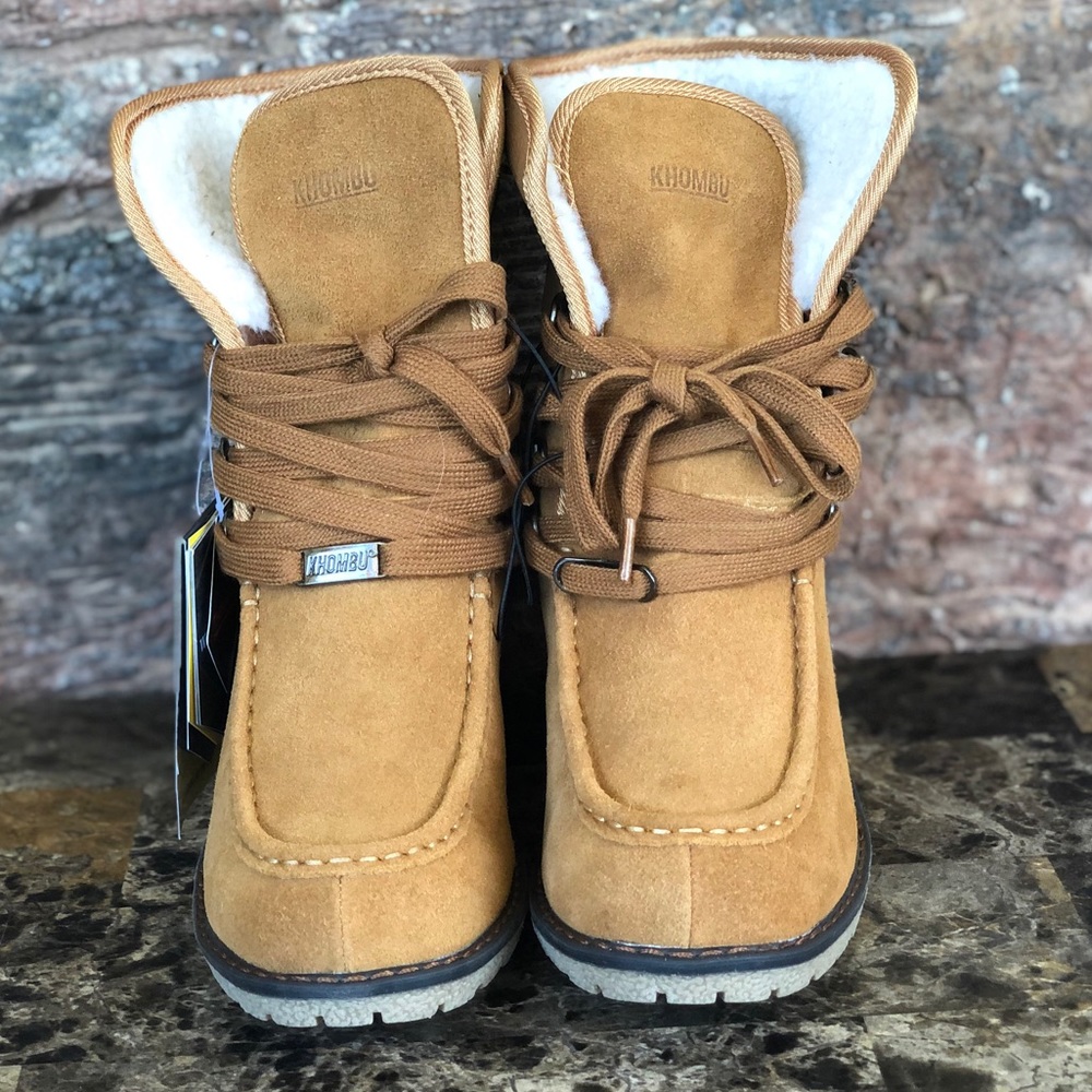 NEW Khombu Sasha Lace-Up Cold-Weather Moon Boots - Picture 6 of 11